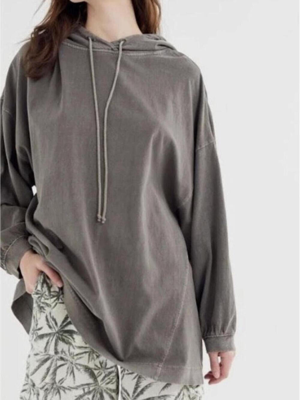 Out From Under Urban Outfitters Oversized Hoodie Washed Olive Green S